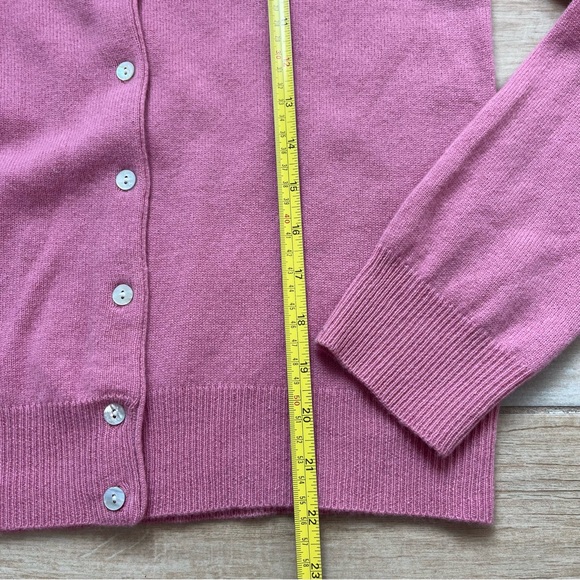 Hillard & Hanson 100% Cashmere Cardigan Classic Small Button-Front Crewneck Prep - Picture 5 of 8